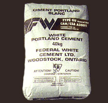 Bag of Federal White Portland Cement