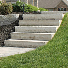 Wiarton Flamed Steps at the side of a house