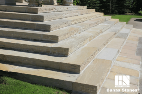 Banas- Chiseled Limestone Step, Lavender