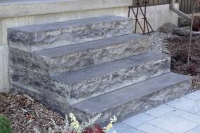 Chiselled Pre-cast Steps, Granite