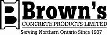 Brown's Concrete Products logo