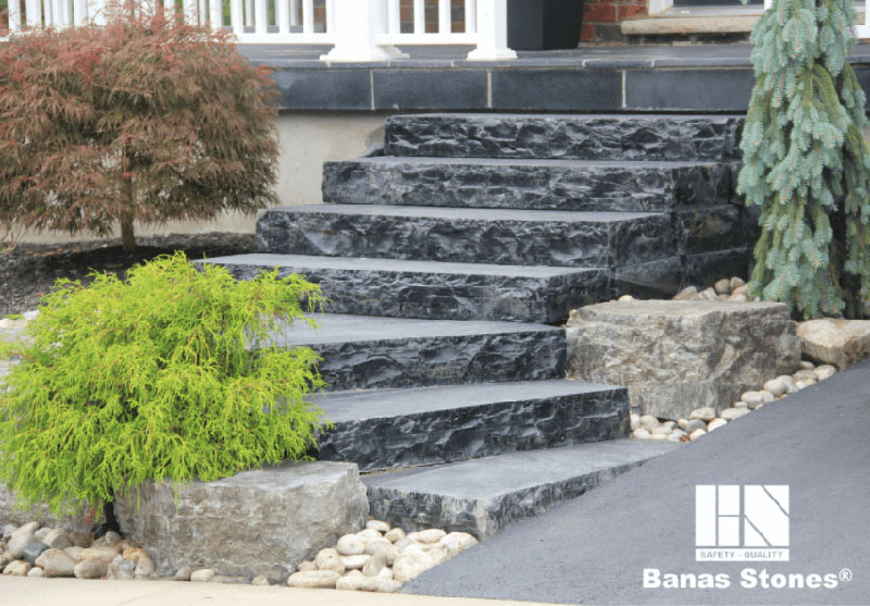 armour stone front steps