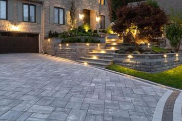 interlocking pavers on driveway